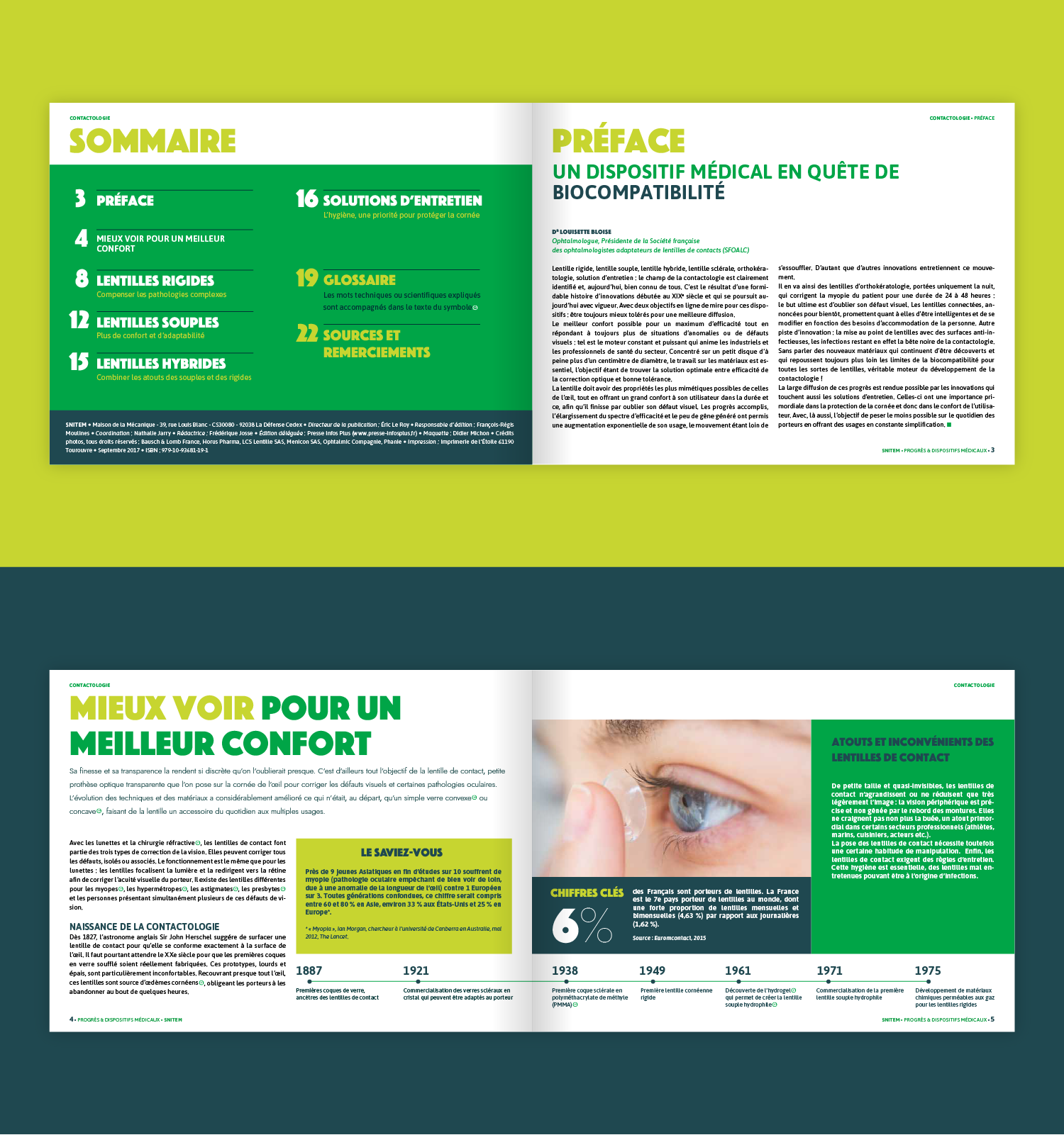 refonte graphique brochures -création de maquette d'édition - mise en page de contenu - dispositifs médicaux